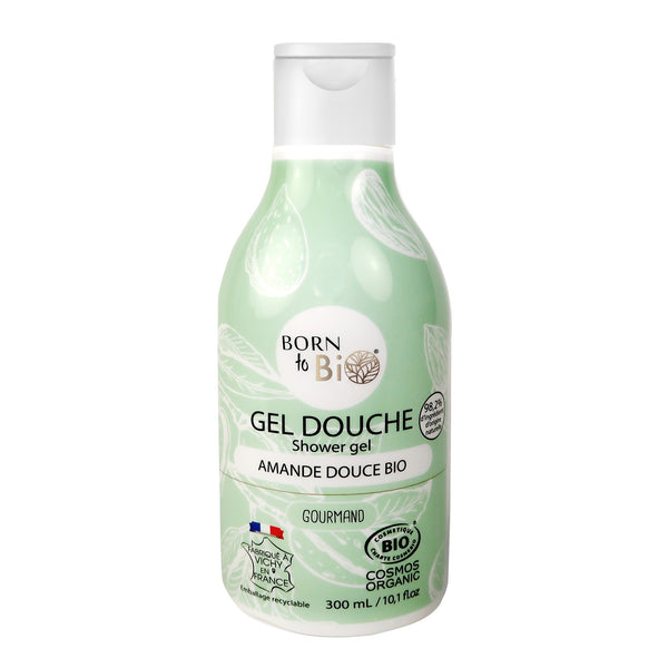 Gel douche bio Amande douce Born to Bio, flacon de 300 ml