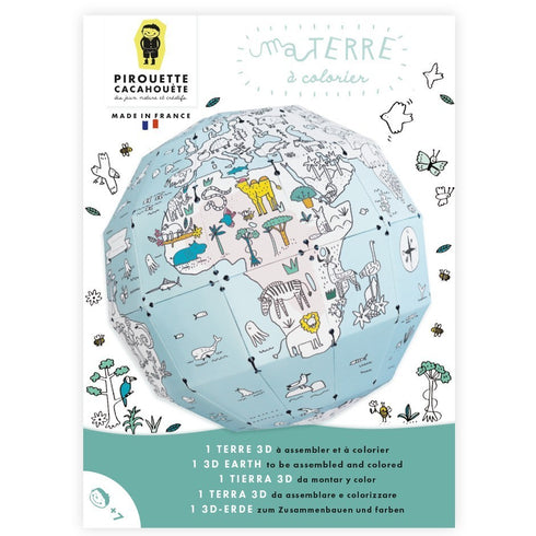 Pochette de la Terre à colorier Pirouette Cacahouète