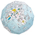 Globe en papier monté et en partie colorié