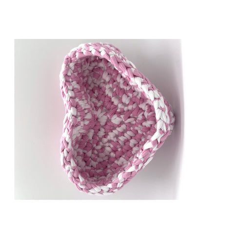 Panier Sœlia rose et blanc - Hooky Création