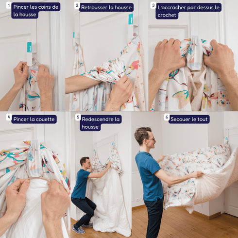 Comment enfiler la couette en cinq gestes