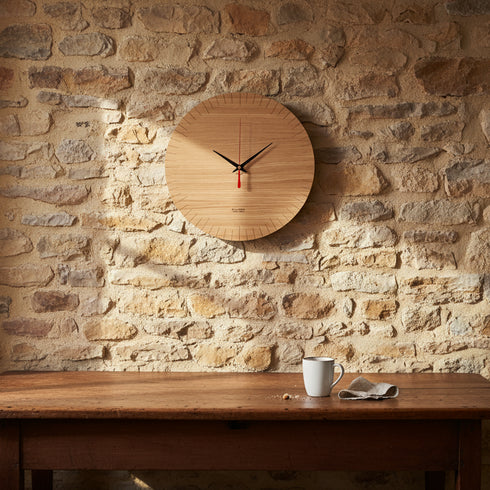 Horloge Austerlitz en bois de chêne - cuisine rustique