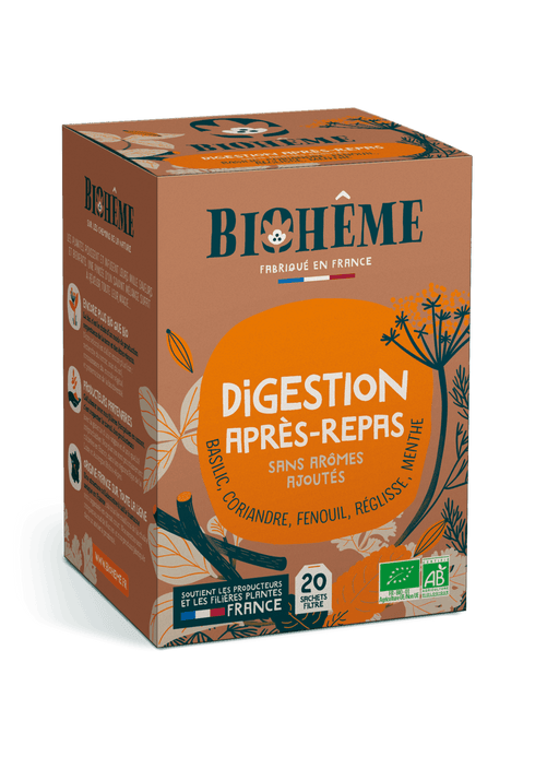 Infusion Digestion Après-Repas Bio – Biohème (20 sachets) - J'achète français - Biohême