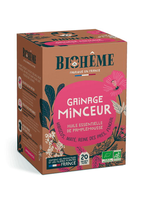 Infusion Gainage Minceur Bio – Biohème (20 sachets) - J'achète français - Biohême