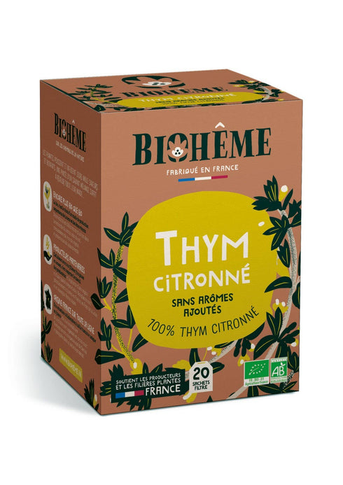 Infusion Thym Citronné Bio – Biohème (20 sachets) - J'achète français - Biohême