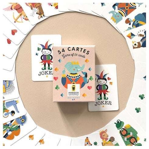 Jokers et cartes illustrées du jeu de 54 cartes