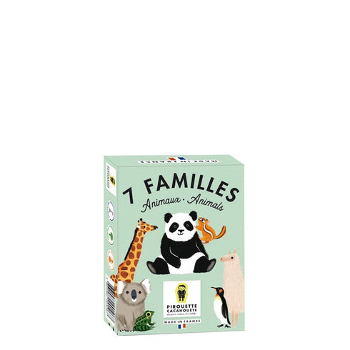 Boîte du jeu de 7 familles des animaux Pirouette Cacahouète