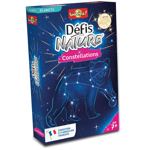 Boîte du jeu de cartes Défis Nature Constellations de Bioviva