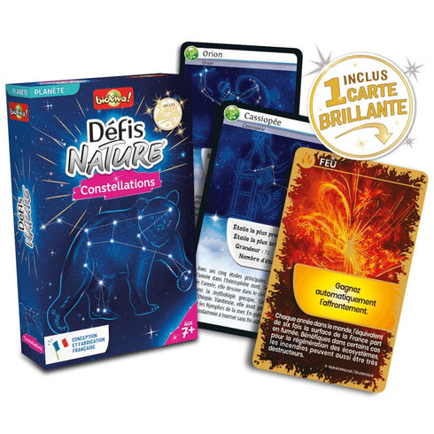 Boîte et cartes d'Orion et de Cassiopée, Défis Nature Constellations