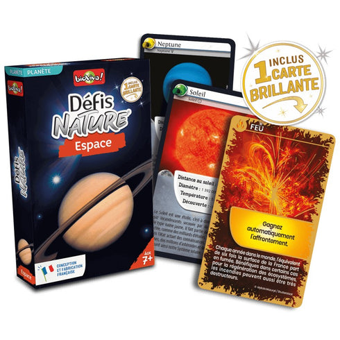 Boîte et cartes du jeu Défis Nature Espace