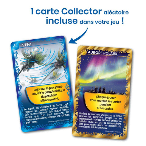 La carte spéciale tirée au hasard, glissée dans chaque boîte Défis Nature
