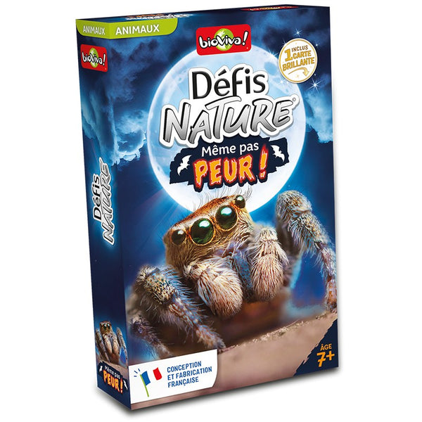 Boîte du jeu de cartes Défis Nature Même pas peur ! de Bioviva