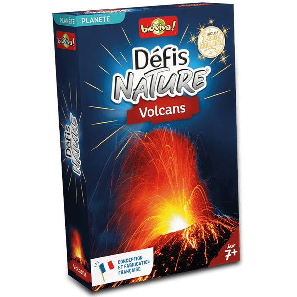 Boîte du jeu de cartes Défis Nature Volcans de Bioviva