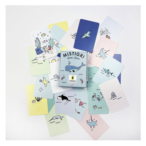 Cartes illustrées d'animaux marins du Mistigri des océans