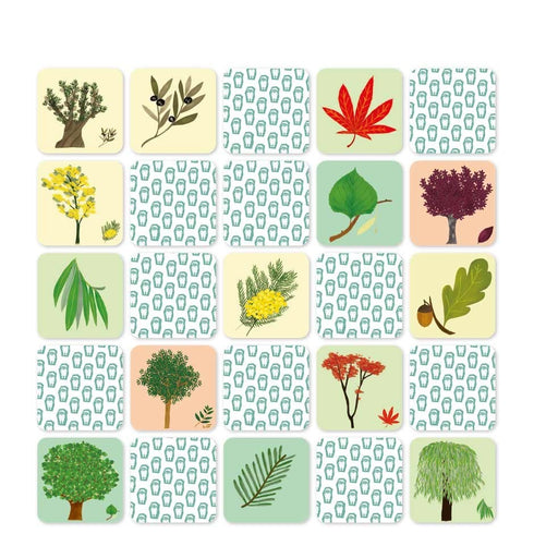 Planche de cartes arbres et feuilles à détacher