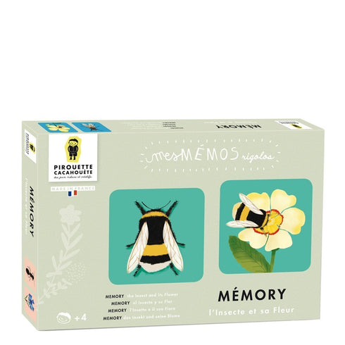 Boîte du jeu de mémoire l'Insecte et sa Fleur Pirouette Cacahouète