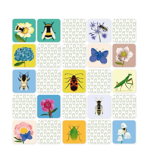 Planche de cartes insectes et fleurs à détacher