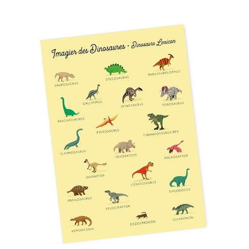 Imagier des dinosaures du jeu de mémoire