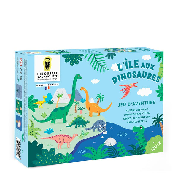 Boîte du jeu L'île aux dinosaures Pirouette Cacahouète