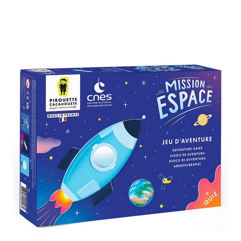 Boîte du jeu Mission Espace Pirouette Cacahouète et CNES