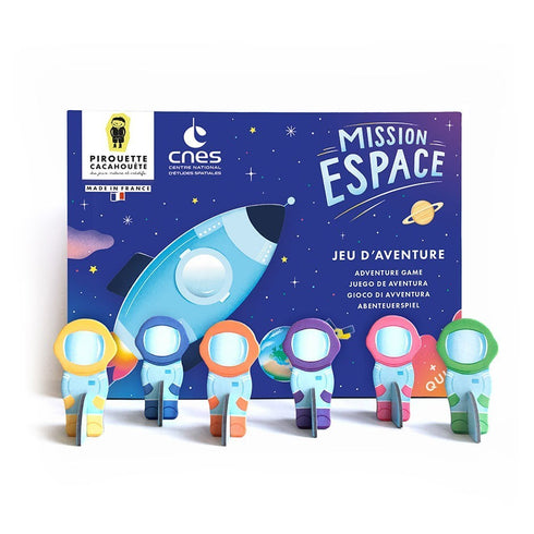 Les 6 pions astronautes du jeu Mission Espace