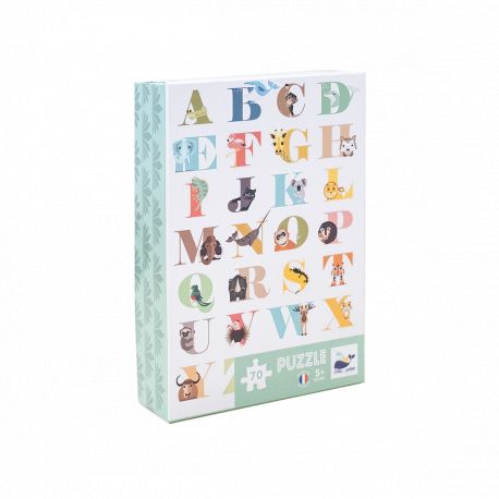 Puzzle Abécédaire 70 pièces - Coq en Pâte, fabriqué en France