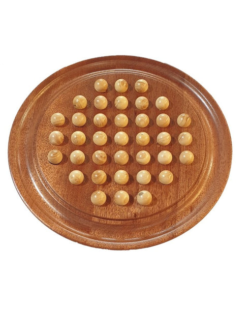 Solitaire du Jura rond 25 cm, billes en buis - Chavet, fabriqué à Dortan dans l'Ain