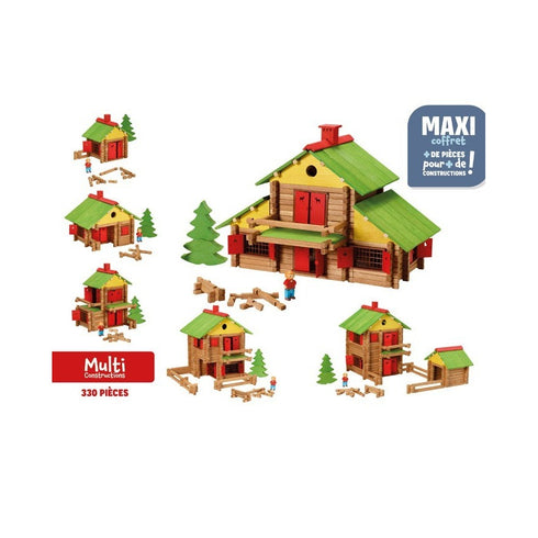 Mon chalet en bois, maxi coffret 330 pièces - Jeujura