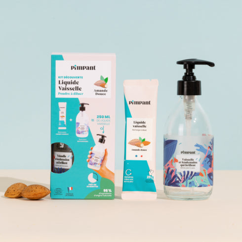 Kit Découverte Liquide Vaisselle Amande – Pimpant (Poudre à Diluer) - J'achète français - PIMPANT