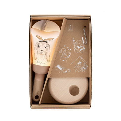 Coffret ouvert de la lampe Passe-Partout Lapin so Sweet avec socle et crochet