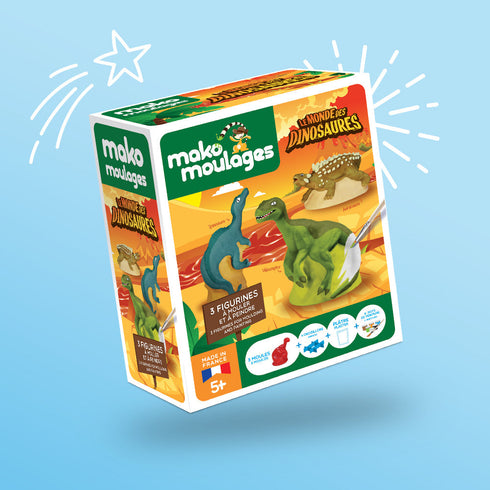 Monde des Dinosaures 3 moules · Mako Moulages · visuel du fabricant