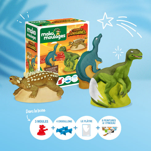 Monde des Dinosaures 3 moules · Mako Moulages · visuel du fabricant