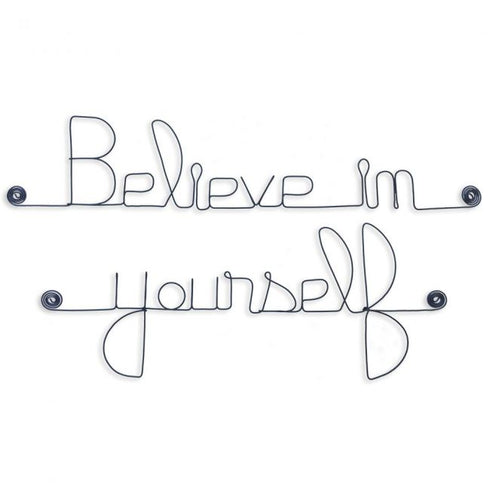 Believe in yourself en fil de fer - Bijoux de Mur
