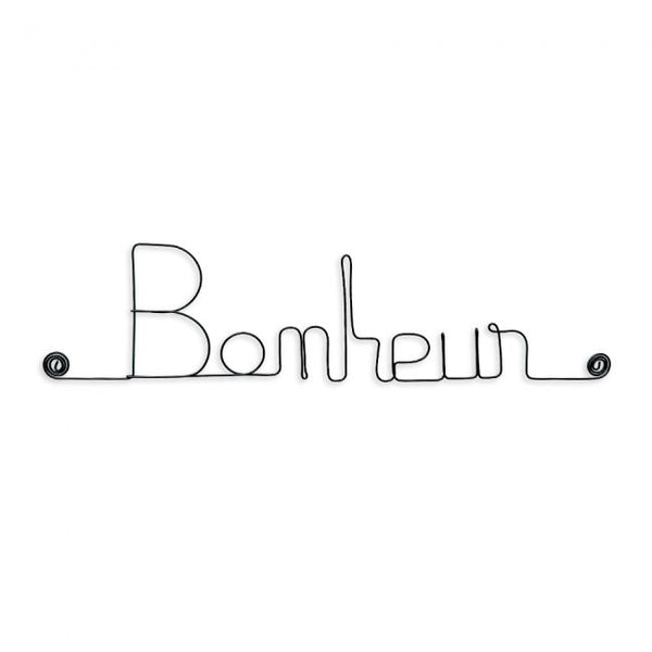 Bonheur en fil de fer - Bijoux de Mur