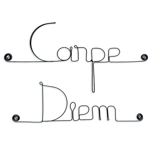 Carpe diem en fil de fer - Bijoux de Mur