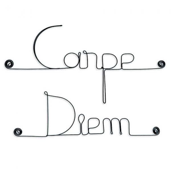 Carpe diem en fil de fer - Bijoux de Mur