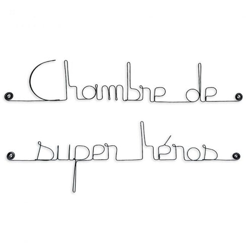 Chambre de super héros en fil de fer - Bijoux de Mur