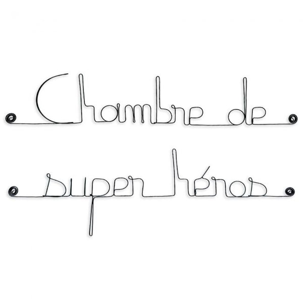 Chambre de super héros en fil de fer - Bijoux de Mur