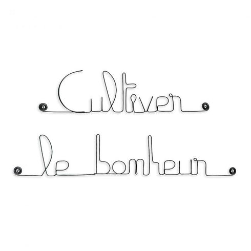 Cultiver le bonheur en fil de fer - Bijoux de Mur