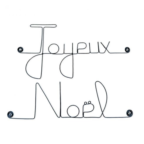 Joyeux Noël en fil de fer - Bijoux de Mur