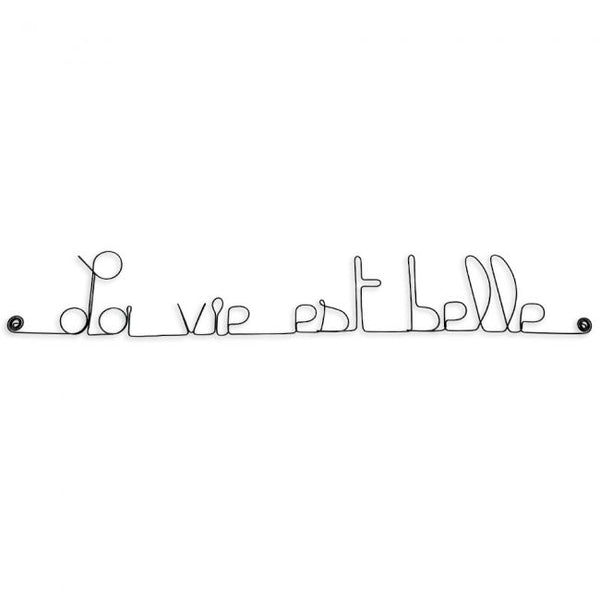 La vie est belle en fil de fer - Bijoux de Mur