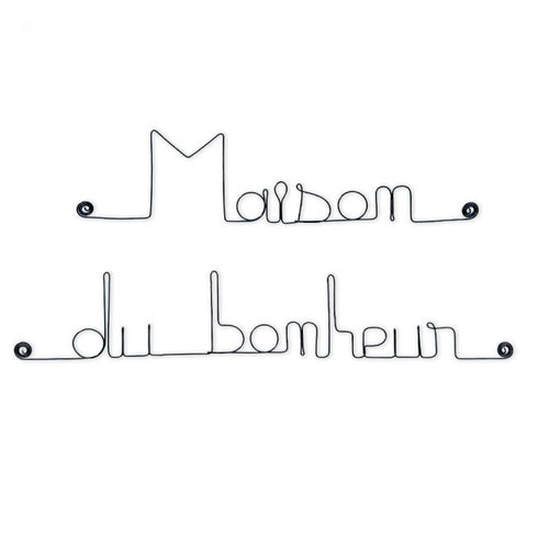 Maison du bonheur en fil de fer - Bijoux de Mur