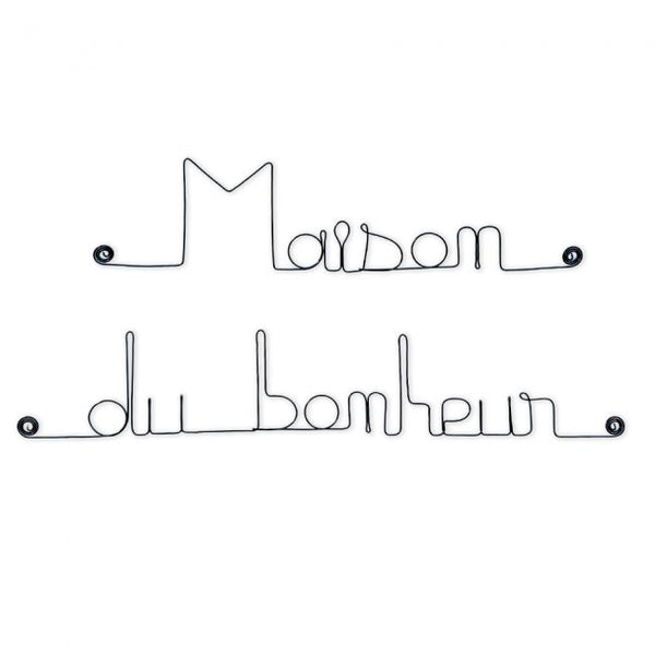 Maison du bonheur en fil de fer - Bijoux de Mur