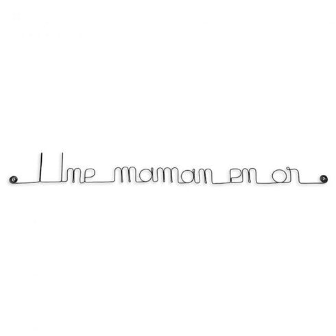 Une maman en or en fil de fer - Bijoux de Mur