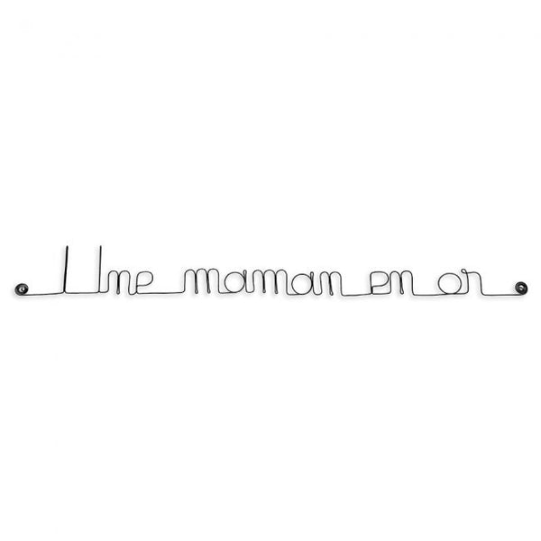 Une maman en or en fil de fer - Bijoux de Mur