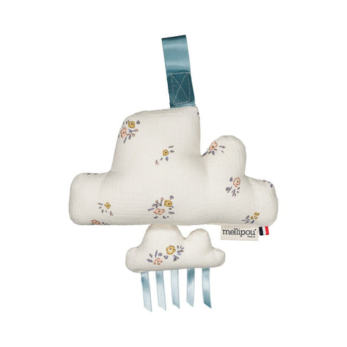 Mini nuage musical Angèle de Mellipou, gaze de coton fleurie