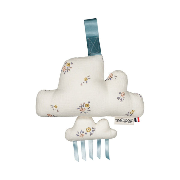 Mini nuage musical Angèle de Mellipou, gaze de coton fleurie