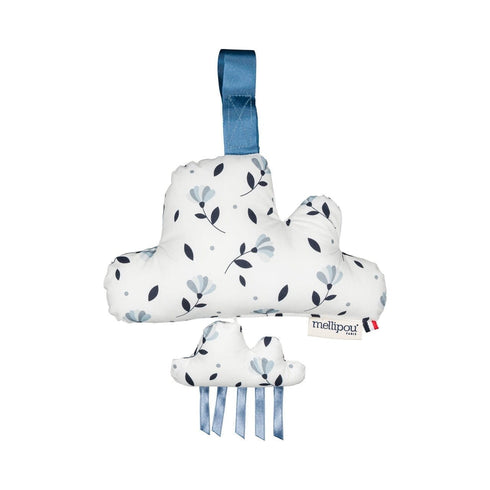 Mini nuage musical Billie de Mellipou, petites fleurs bleues