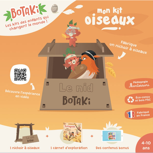 Coffret Botaki pour fabriquer un nichoir à oiseaux en bois