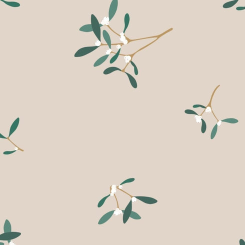 Le motif de gui du tissu du nuage Léonard